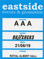Buzzcocks - A Celebration of the Life of Pete Shelley: Royal Albert Hall, Kensington Gore, London 21.6.19